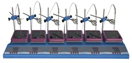 Agitadores magnéticos multiposición MSA-Series con calefacción y control independiente