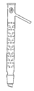 Columnas Vigreaux con tubo lateral con macho