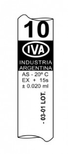 Pipetas volumétricas con un aforo con certificado de lote