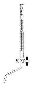 Buretas acodadas con llave con macho de PTFE